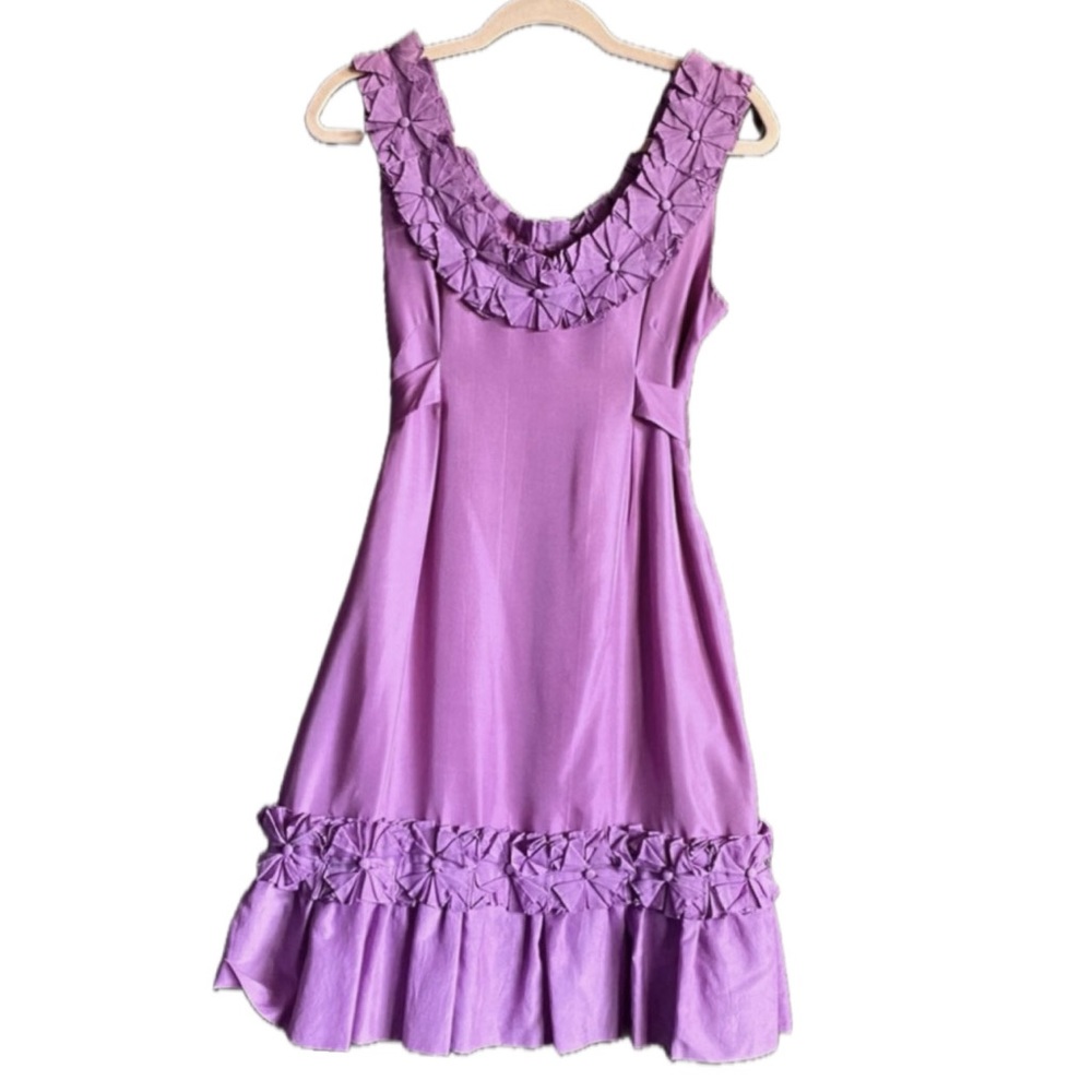 Purple Satin A-Line